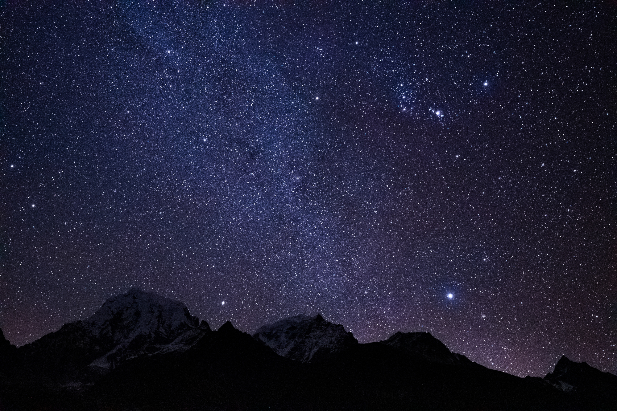 Night time view from Phangga, Everest, Nepal - By Mountain People