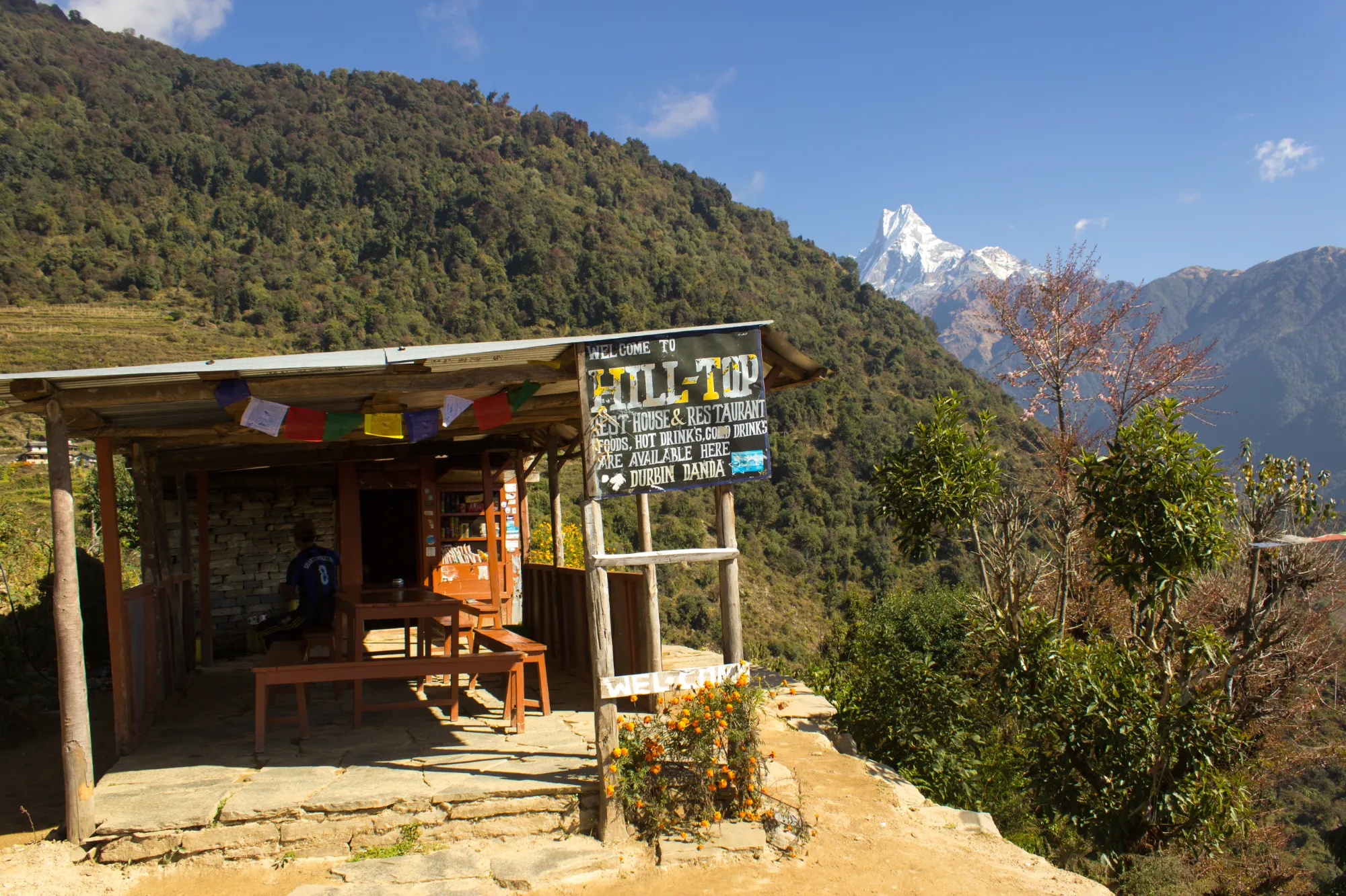 ABC trek drink stop - By Mountain People authentic treks in Nepal