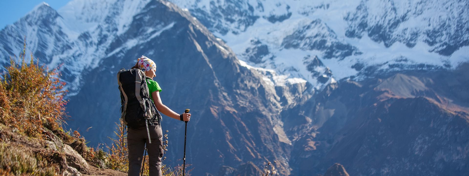 Trekker on individual trekking trip in Nepal–By Mountain People