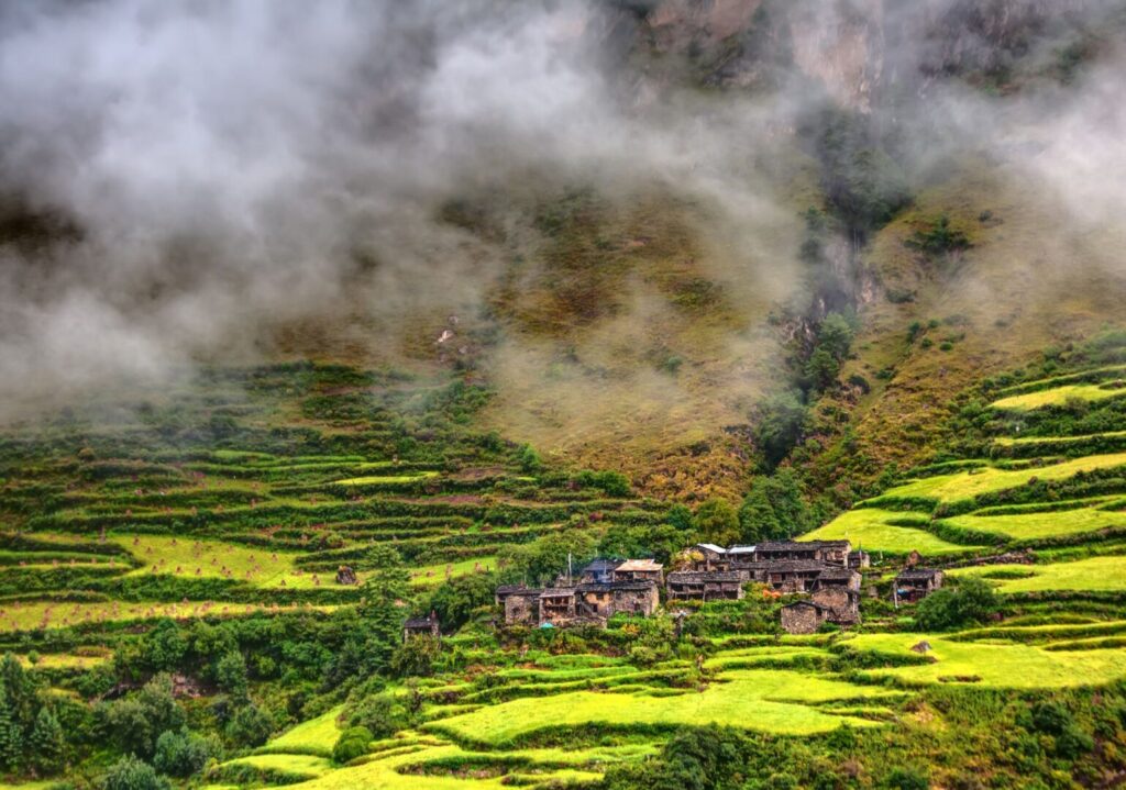 Village in Manaslu Nepal trekking–By Mountain People